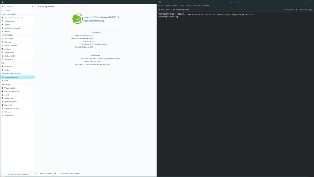 OpenSUSE nebo Manjaro